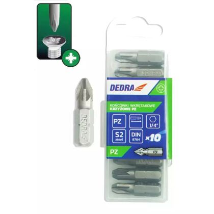 Šroubovací bity ploché Pozidriv PZ3x25mm, 3ks blistr