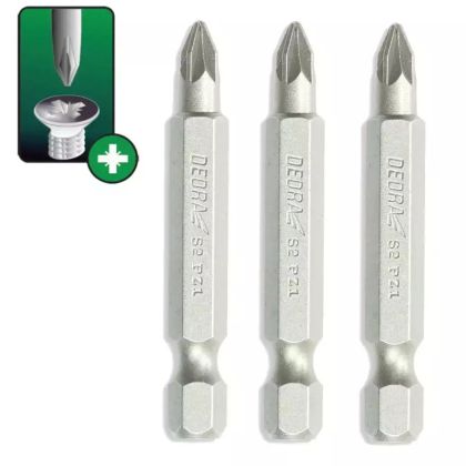 Šroubovací bity ploché Hex H6x25mm, 3ks blistr