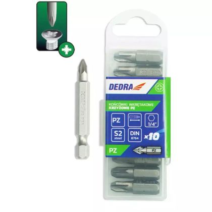 Šroubovací bity ploché Pozidriv PZ2x50mm, 3ks blistr