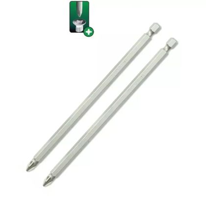 Šroubovací bity ploché Pozidriv PZ2x100mm, 2ks blistr