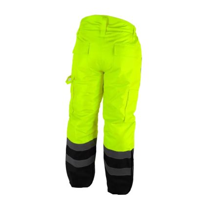 Reflexní zateplené kalhoty vel. XL, žluté