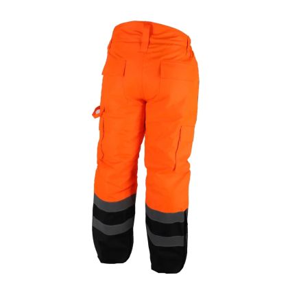 Reflexní zateplené kalhoty vel. XXL, oranžové