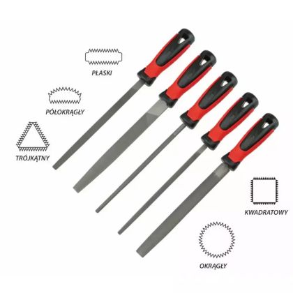 Sada pilníků na kov 200mm, 3ks.