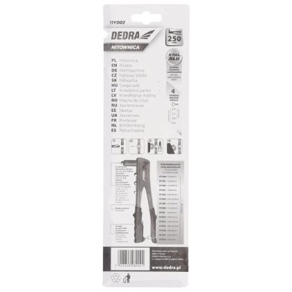 Nýtovací kleště na ocelové a hliníkové nýty, délka 250 mm