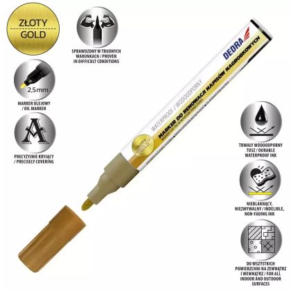 Průmyslový permanentní popisovač černý, kulatý, 12 kus tuba