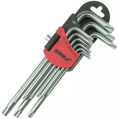 Klíče Torx krátké T10-T50, sada 9 ks, CRV