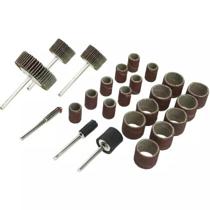 Drátěné kartáče a lešticí plsti, sada 15 ks