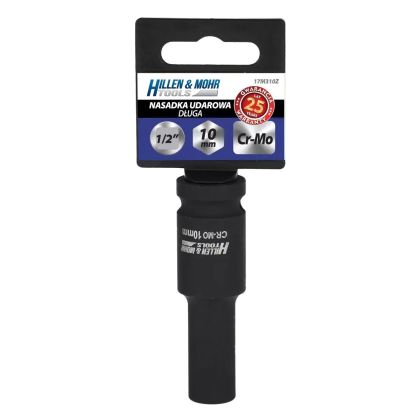 Rázová hlavice, 1/2, 19x38 mm, ocel Cr-Mo