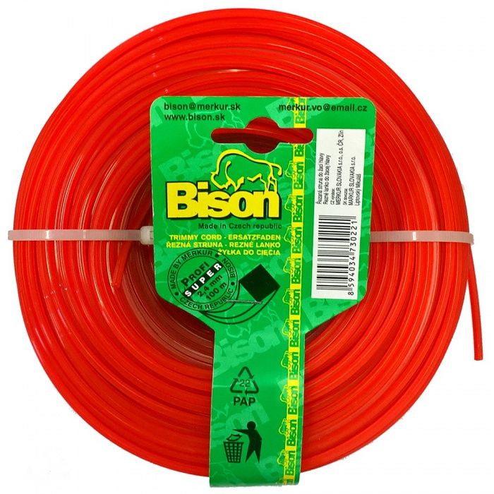 Struna BISON Super Profi čtyřhranná 2 mm / 100 m