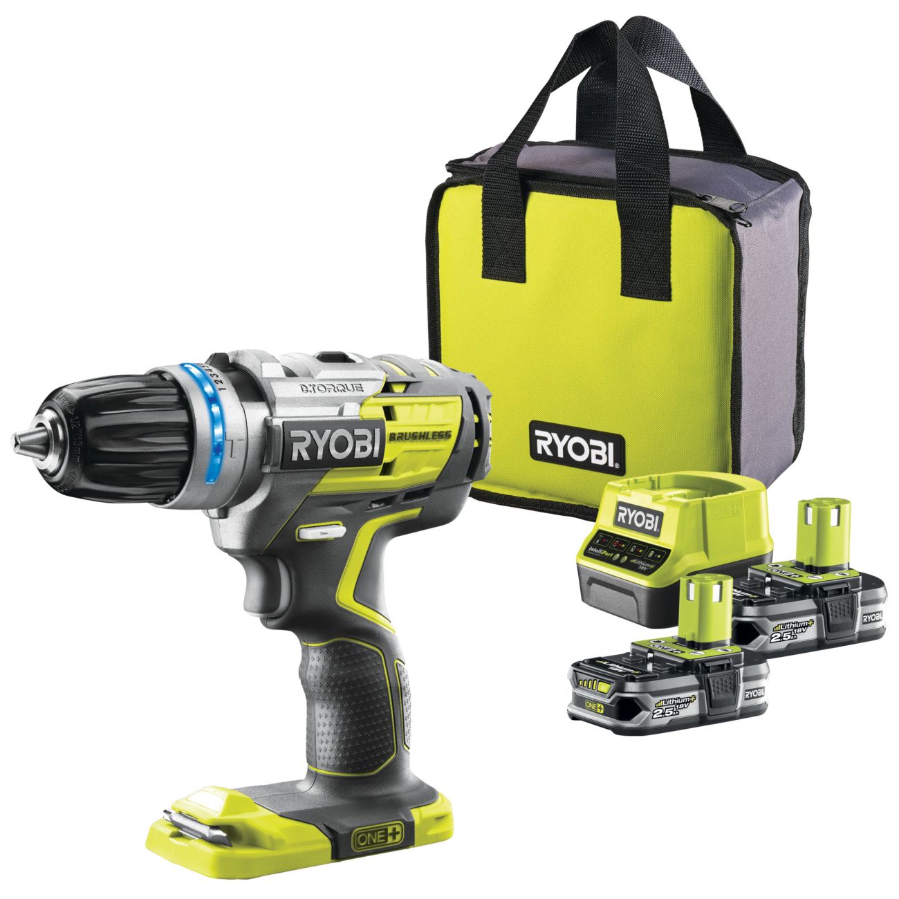 Aku příklepový šroubovák RYOBI R18PDBL-225S ONE+