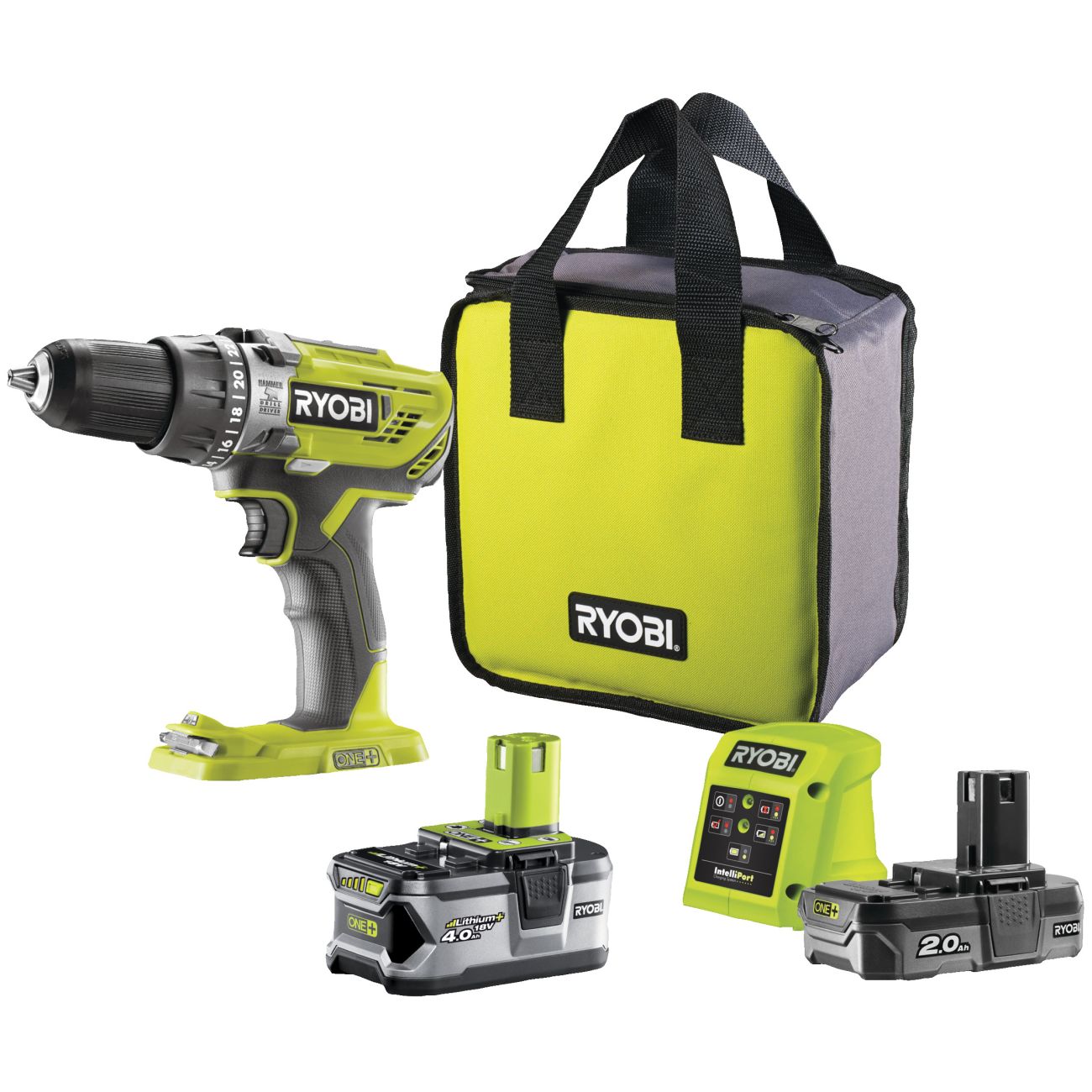 Aku příklepový šroubovák RYOBI R18PD3-242S ONE+
