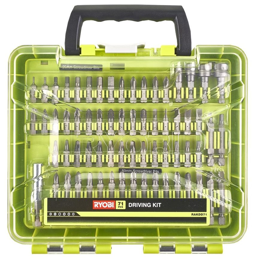 Sada šroubovacích bitů RYOBI RAKDD71 71 ks