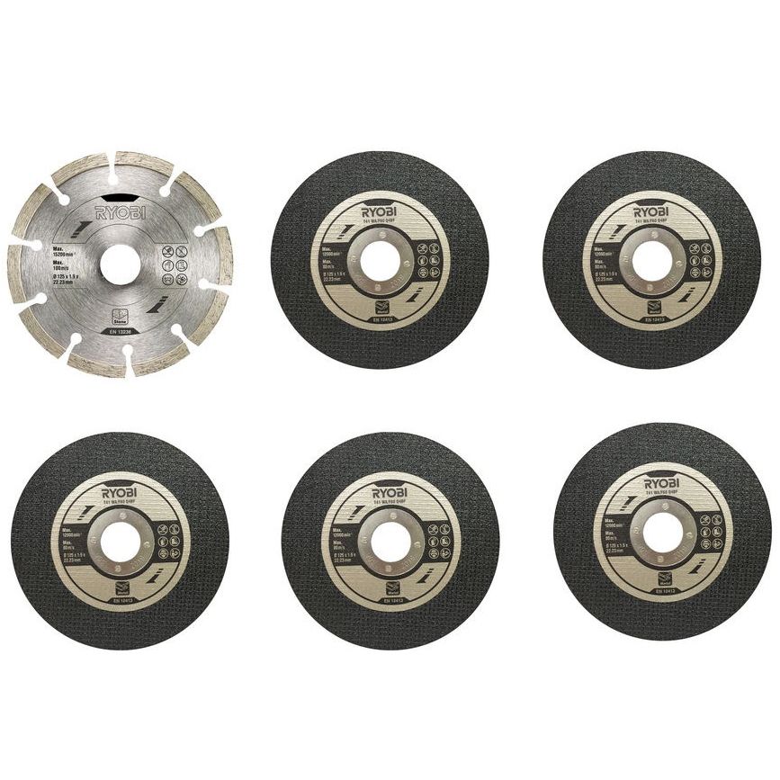 Sada brusných kotoučů RYOBI RAK6AGD125 6 ks
