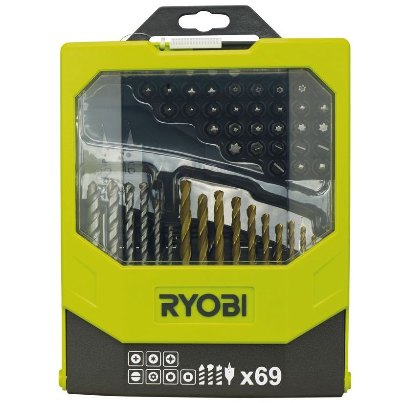 Sada vrtacích a šroubovacích bitů RYOBI RAK69MIX 69 ks