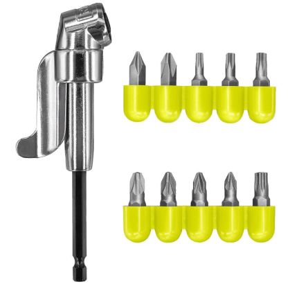 Sada adaptéru pro pravoúhlou vrtačku a šroubovacích bitů RYOBI RAKRAD11