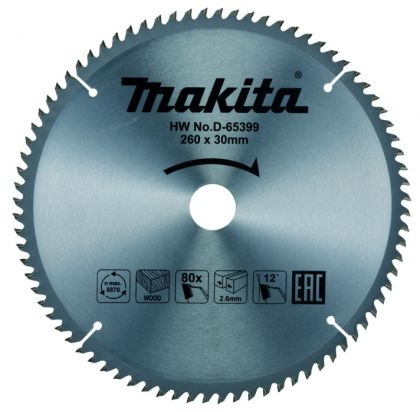 Pilový kotouč MAKITA 260x30 mm 80 zubů