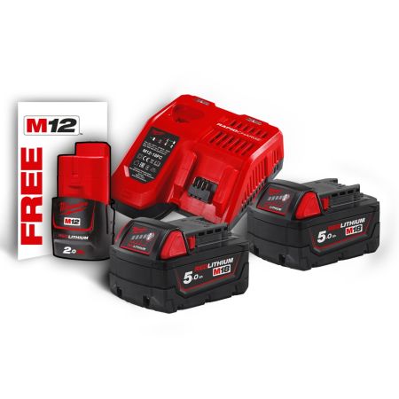 Sada akumulátorů a nabíječky MILWAUKEE M18 NRG-502 4933459217