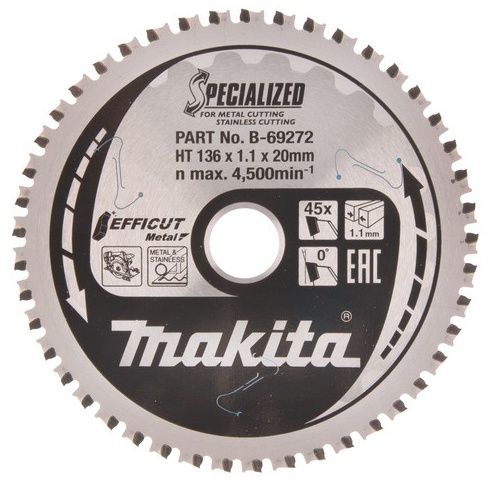 Pilový kotouč MAKITA Efficut TCT na kov 136x20 mm 45 zubů