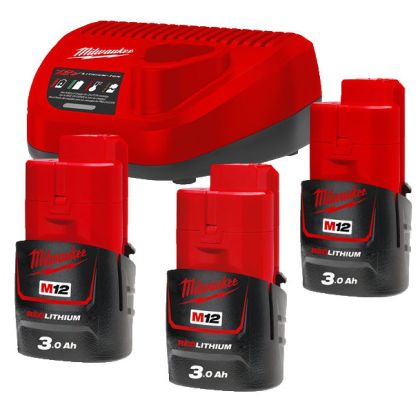 Sada akumulátorů a nabíječky MILWAUKEE M12 NRG-303