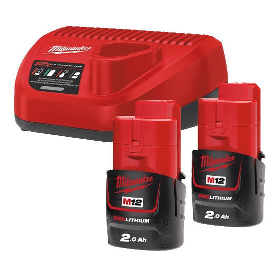 Sada akumulátorů a nabíječky MILWAUKEE M12 NRG-202