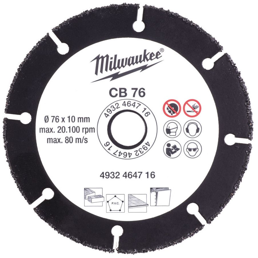 Karbidový kotouč MILWAUKEE CB 76x1,0x10 mm
