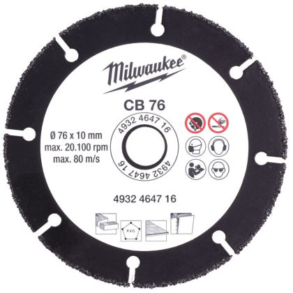 Karbidový kotouč MILWAUKEE CB 76x1,0x10 mm