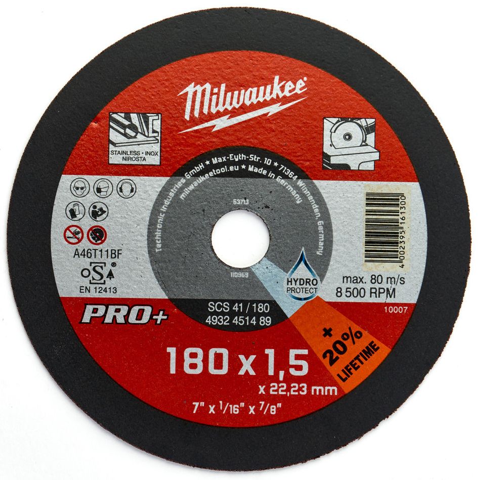 Řezný kotouč na kov MILWAUKEE SCS 41 PRO+ 180x1,5x22,2 mm