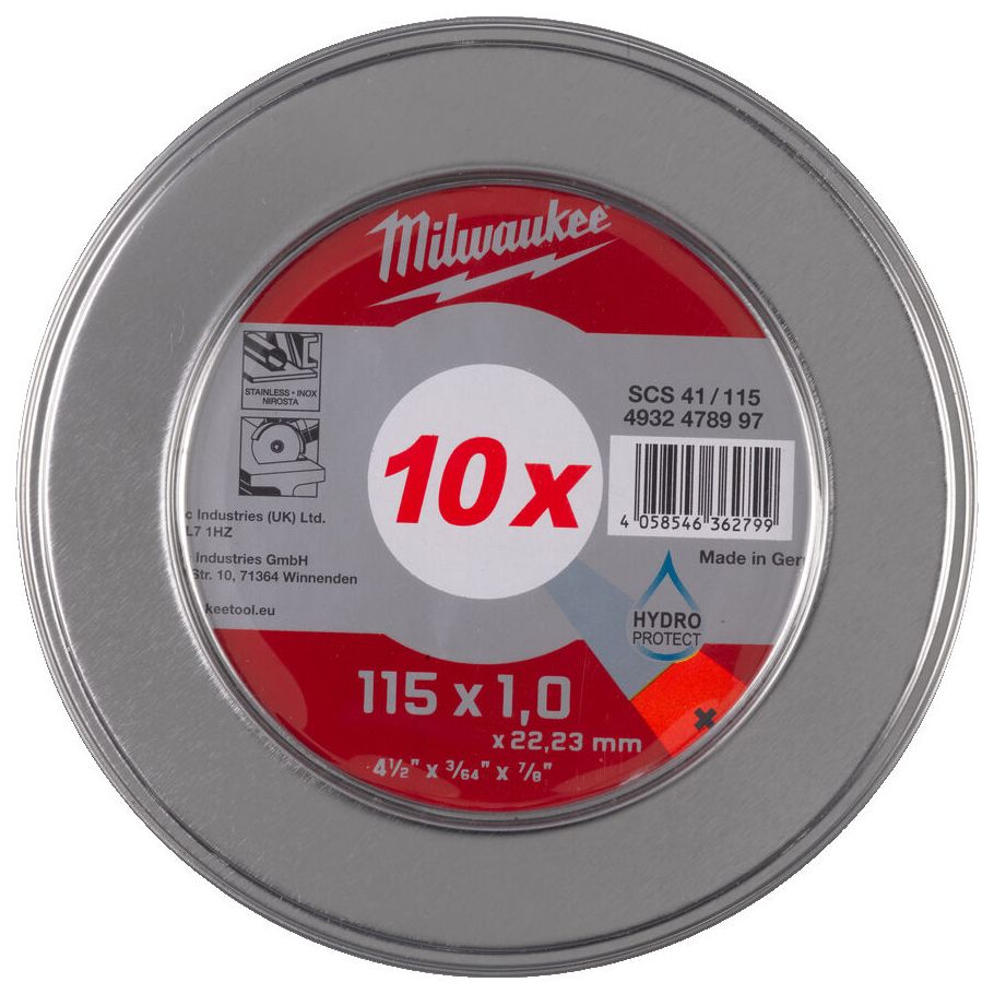 Řezný kotouč na kov MILWAUKEE SCS 41 PRO+ 115x1,0x22,2 mm 10 ks