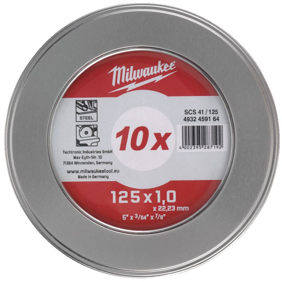 Řezný kotouč na kov MILWAUKEE SCS 41 PRO+ 125x1,0x22,2 mm 10 ks