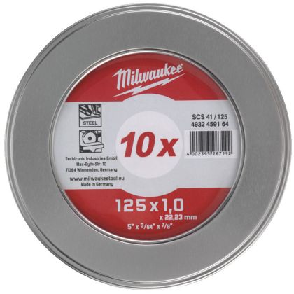 Řezný kotouč na kov MILWAUKEE SCS 41 PRO+ 125x1,0x22,2 mm 10 ks