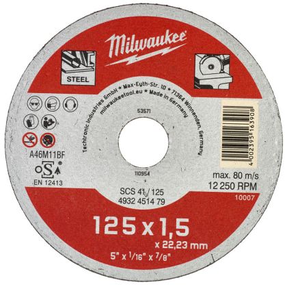 Řezný kotouč na kov MILWAUKEE SCS 41 125x1,5x22,2 mm