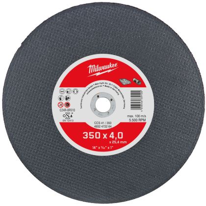 Řezný kotouč na kámen MILWAUKEE CCS 41 350x4,0x25,4 mm
