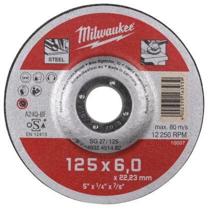 Brusný kotouč na kov MILWAUKEE SG 27 125x6,0x22,2 mm