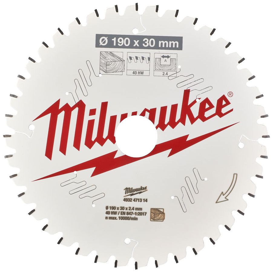 Řezný kotouč MILWAUKEE CSB MS W 190/30 mm 40 zubů