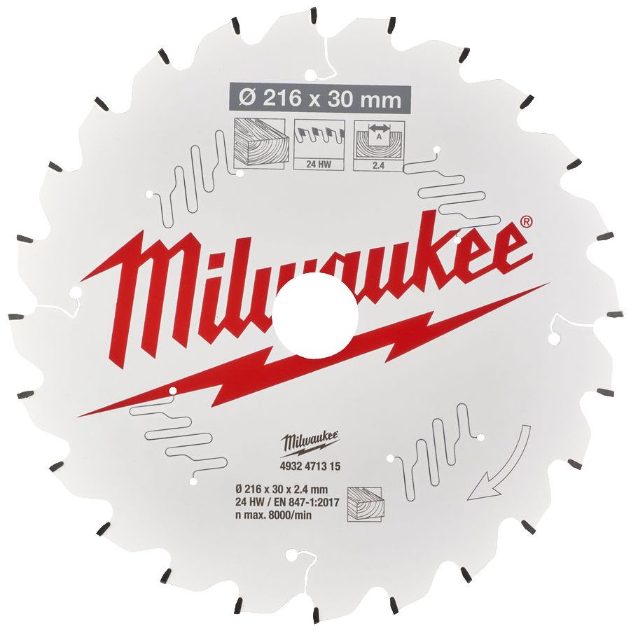 Řezný kotouč MILWAUKEE CSB MS W 216/30 mm 24 zubů