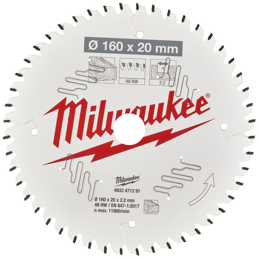 Řezný kotouč MILWAUKEE CSB P W 160/20 mm 48 zubů