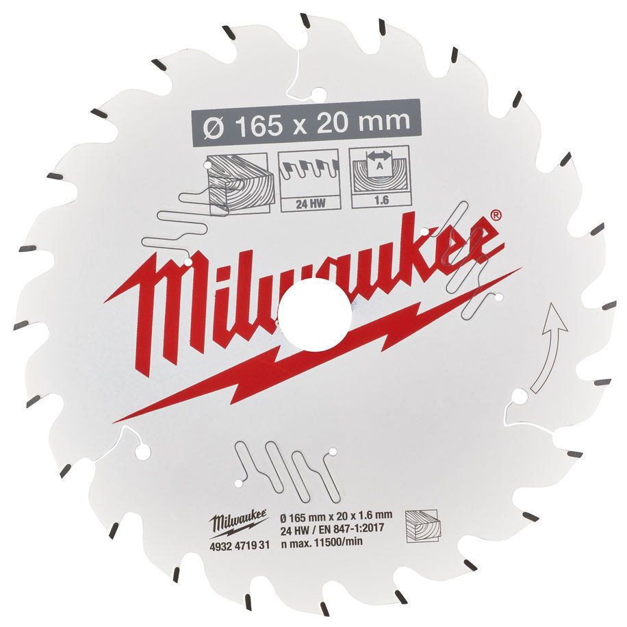 Řezný kotouč MILWAUKEE CSB P W 165/20 mm 24 zubů