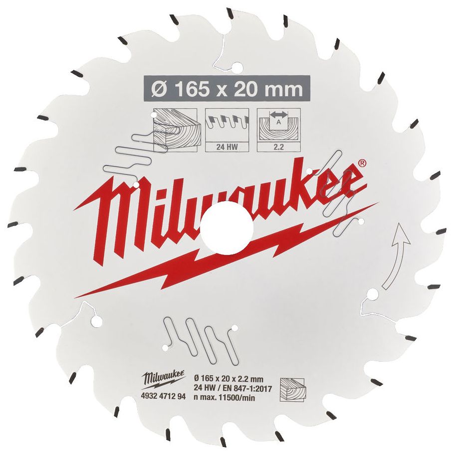 Řezný kotouč MILWAUKEE CSB P W 165/20 mm 24 zubů