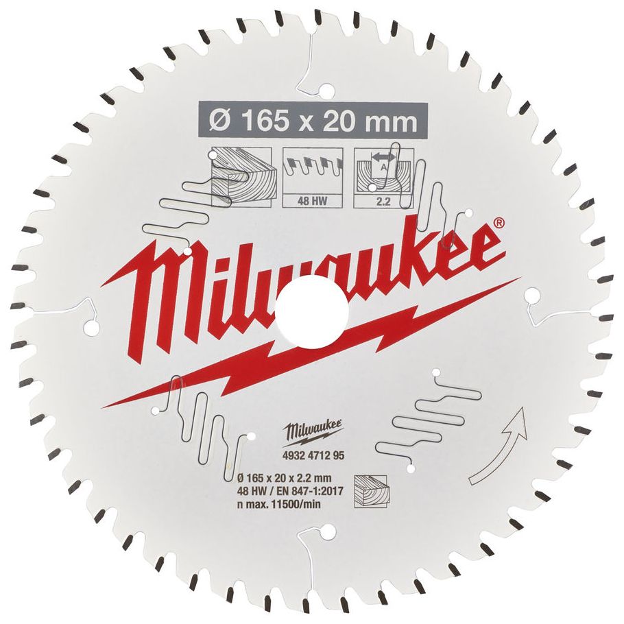 Řezný kotouč MILWAUKEE CSB P W 165/20 mm 48 zubů