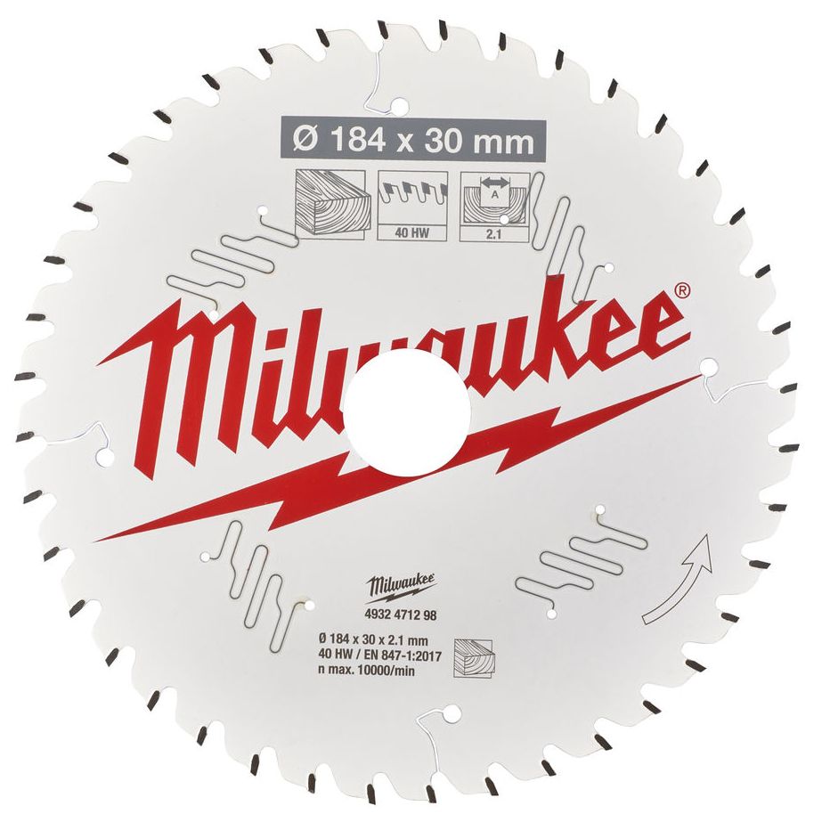 Řezný kotouč MILWAUKEE CSB P W 184/30 mm 40 zubů