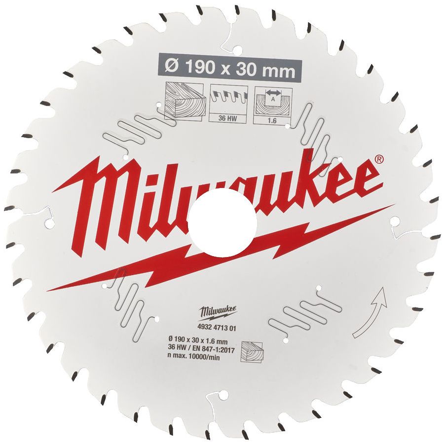 Řezný kotouč MILWAUKEE CSB P W 190/30 mm 36 zubů