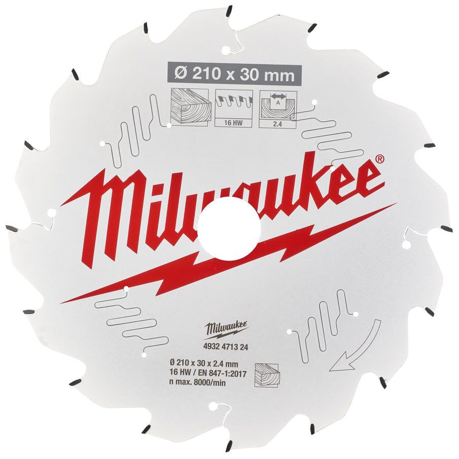 Řezný kotouč MILWAUKEE CSB MS W 210/30 mm 16 zubů