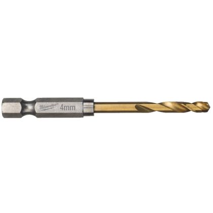 Vrták do kovu MILWAUKEE RED HEX HSS-G TiN 4 x 26 mm 10 ks