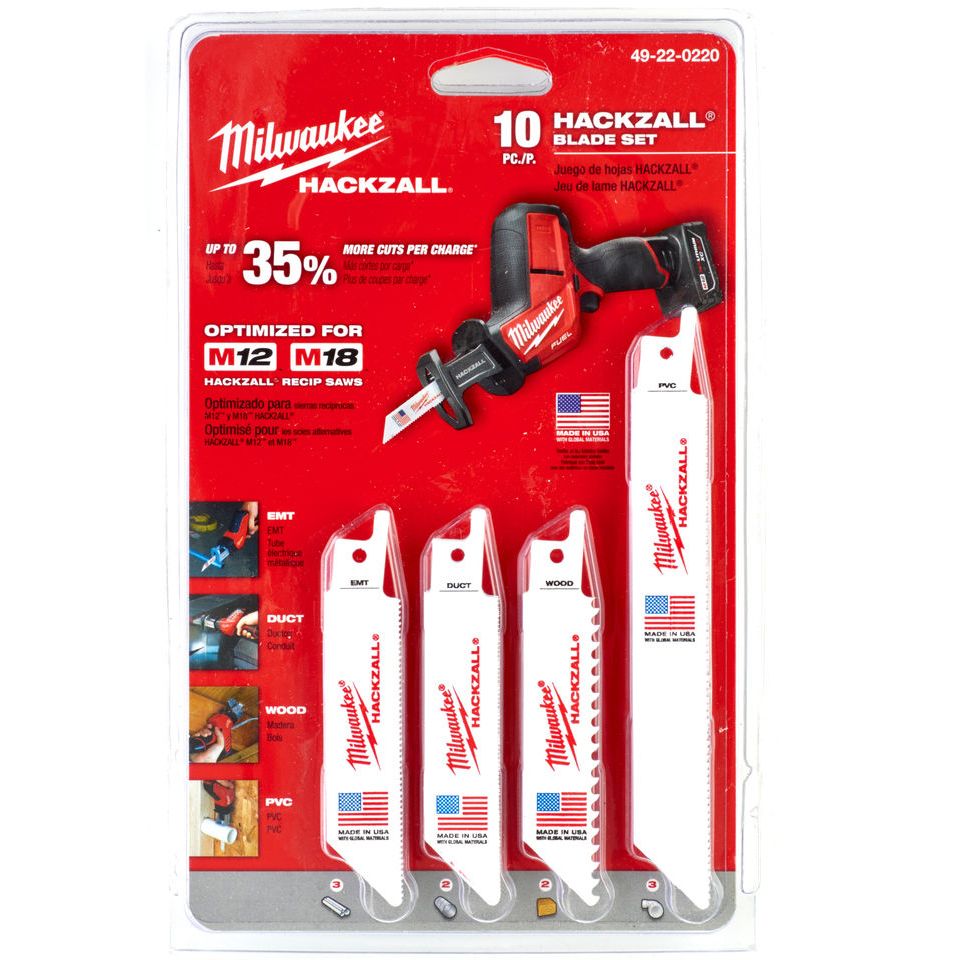 Sada pilových plátků MILWAUKEE HACKZALL 10 ks