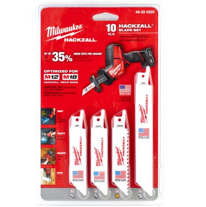 Sada pilových plátků MILWAUKEE HACKZALL 10 ks