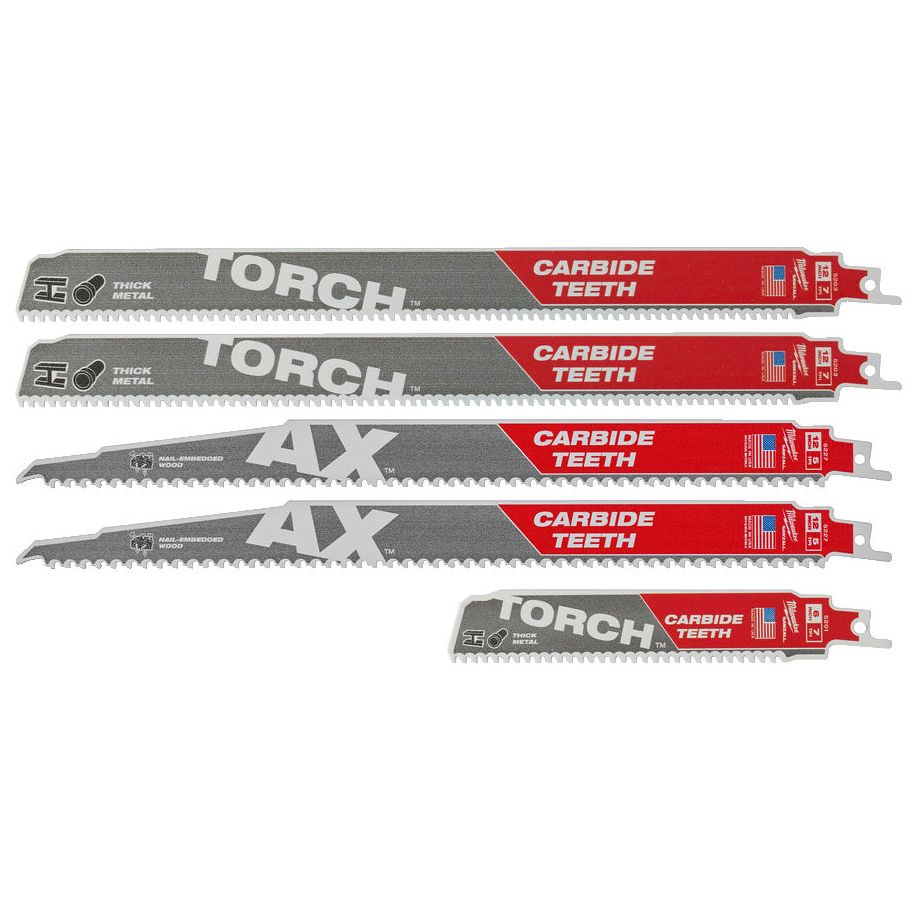 Sada demoličních pilových plátků MILWAUKEE SAWZALL 5 ks