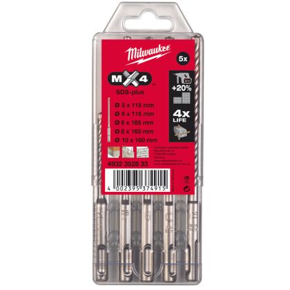 Sada vrtáků MILWAUKEE SDS-Plus MX4 5 - 10 mm 5 ks