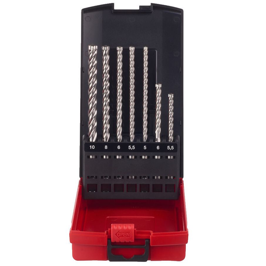 Sada vrtáků MILWAUKEE SDS-Plus MX4 5,5 - 10 mm 7 ks