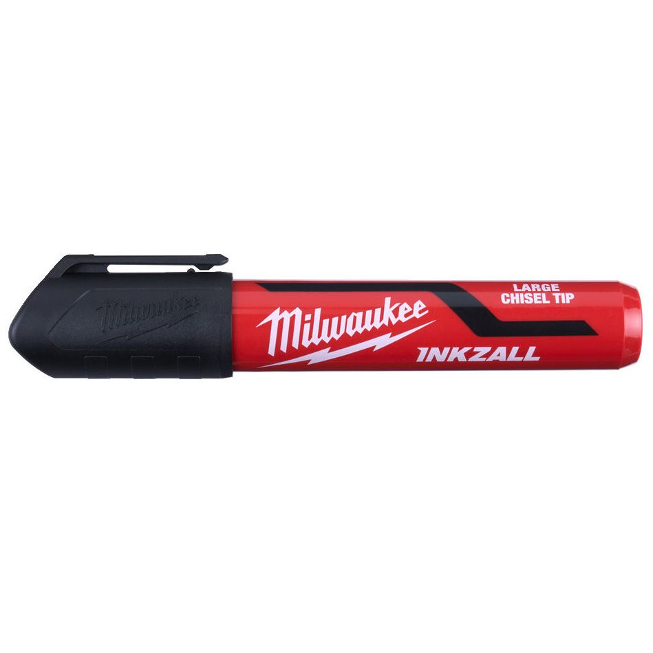 Značkovač s plochým hrotem MILWAUKEE INKZALL L černý