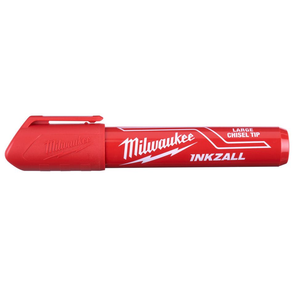 Značkovač s plochým hrotem MILWAUKEE INKZALL L červený
